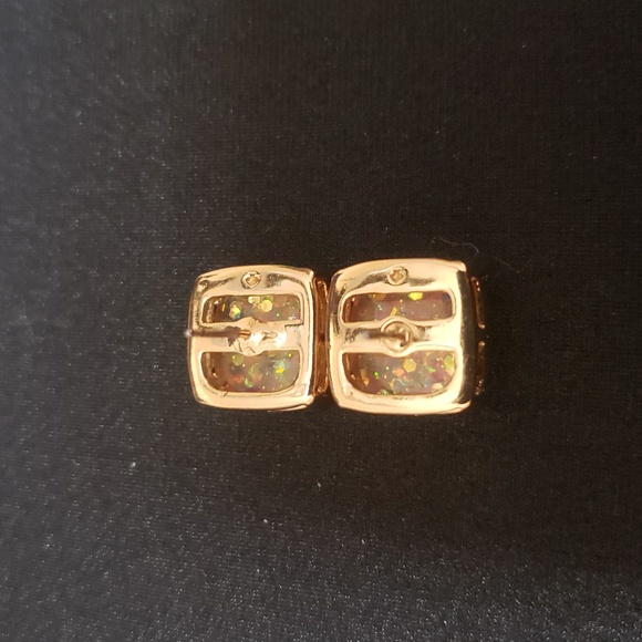 Kate Spade pale pink, glittery stud earrings. - Picture 7 of 9